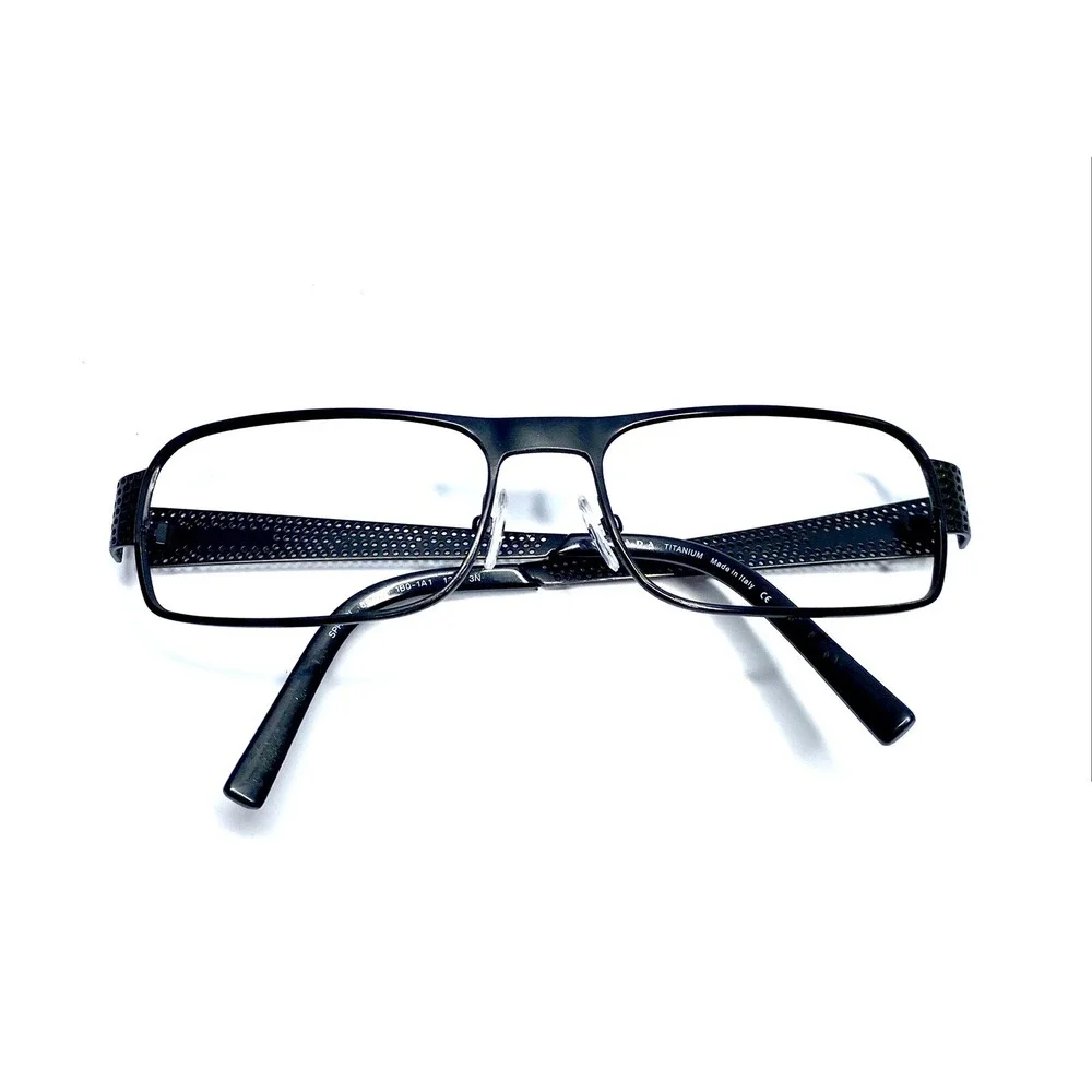 Prada Black Titanium Rectangular Eyeglasses Italy SPR521 1B0-1A1 56 17 135